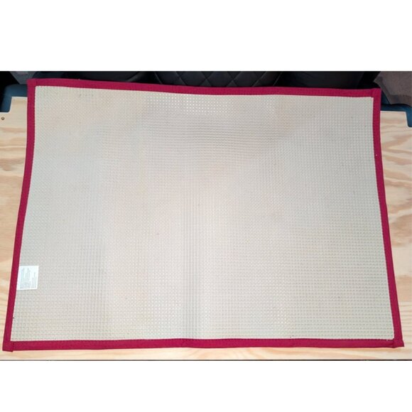 NEW Vintage Kmart Christmas Santa Ho Ho Ho Tapestry Non-Slip Door Throw Mat Rug - Picture 2 of 4